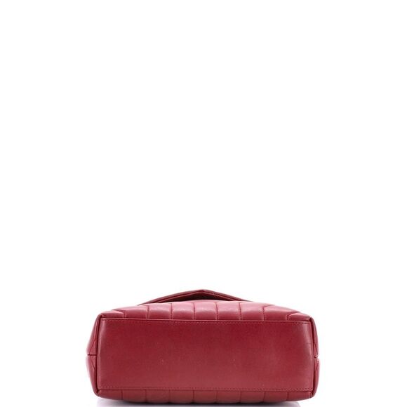 Saint Laurent Loulou Shoulder Bag Matelasse Chevron Leather Small Red - Picture 4 of 6
